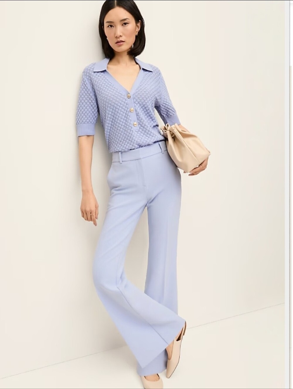 Ann Taylor Jayne Trouser Pants Blue Hydrangea Size 2p NWT
